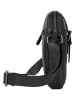 SPARWELL Leder-Umhängetasche "Karamelo" in Schwarz - (B)18,5 x (H)21,5 x (T)5 cm
