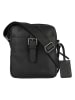 SPARWELL Leder-Umhängetasche "Karamelo" in Schwarz - (B)18,5 x (H)21,5 x (T)5 cm