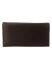 Bellicci Leren portemonnee "Nova" donkerbruin - (B)19 x (H)9,5 x (D)2,5 cm
