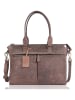 SPARWELL Leder-Schultertasche "Tenacious" in Braun - (B)37,5 x (H)29 x (T)9,5 cm