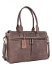 SPARWELL Leder-Schultertasche "Tenacious" in Braun - (B)37,5 x (H)29 x (T)9,5 cm