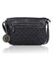 Bellicci Leder-Umhängetasche "Paige" in Schwarz - (B)25 x (H)18 x (T)5 cm