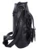 Bellicci Leren schoudertas "Paige" zwart - (B)25 x (H)18 x (D)5 cm
