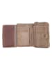 Bellicci Skórzany portfel "Percy" w kolorze szarobrązowym - 13 x 10 x 3 cm
