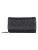Bellicci Leder-Geldbörse "Pedra" in Schwarz - (B)19 x (H)10 x (T)4 cm