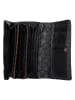 Bellicci Leder-Geldbörse "Pedra" in Schwarz - (B)19 x (H)10 x (T)4 cm