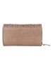 Bellicci Leren portemonnee "Pedra" taupe - (B)19 x (H)10 x (D)4 cm