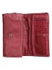 Bellicci Leren portemonnee "Pedra" rood - (B)19 x (H)10 x (D)4 cm