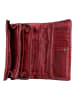 Bellicci Leren portemonnee "Pedra" rood - (B)19 x (H)10 x (D)4 cm
