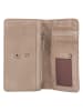 Bellicci Leren portemonnee "Perla" taupe - (B)17,5 x (H)10 x (D)3 cm