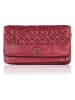Bellicci Leren portemonnee "Perla" rood - (B)17,5 x (H)10 x (D)3 cm