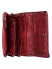 Bellicci Leder-Geldbörse "Perla" in Rot - (B)17,5 x (H)10 x (T)3 cm