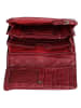 Bellicci Leder-Geldbörse "Perla" in Rot - (B)17,5 x (H)10 x (T)3 cm
