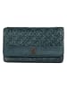 Bellicci Leder-Geldbörse "Perla" in Petrol - (B)17,5 x (H)10 x (T)3 cm