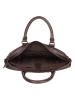 Bellicci Skórzana torebka "Chase" w kolorze ciemnobrązowym - 39 x 27 x 10 cm