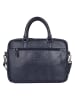 Bellicci Leren handtas "Chase" donkerblauw - (B)39 x (H)27 x (D)10 cm