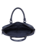 Bellicci Leren handtas "Chase" donkerblauw - (B)39 x (H)27 x (D)10 cm