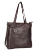 Bellicci Leder-Shopper "Charon" in Dunkelbraun - (B)33 x (H)38 x (T)10,5 cm