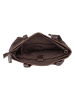 Bellicci Leder-Shopper "Charon" in Dunkelbraun - (B)33 x (H)38 x (T)10,5 cm