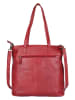 Bellicci Skórzany shopper bag "Charon" w kolorze czerwonym - 33 x 38 x 10,5 cm