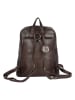 Bellicci Skórzany plecak "Christie" w kolorze ciemnobrązowym - 27,5 x 33 x 13,5 cm