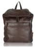 Bellicci Leder-Rucksack "Christie" in Dunkelbraun - (B)27,5 x (H)33 x (T)13,5 cm