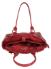 Bellicci Skórzana torebka "Chelsea" w kolorze czerwonym - 34 x 29,5 x 10 cm