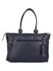 Bellicci Skórzana torebka "Chelsea" w kolorze granatowym - 34 x 29,5 x 10 cm