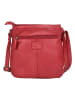 Bellicci Leder-Umhängetasche "Cynthia" in Rot - (B)22,5 x (H)24 x (T)9,5 cm