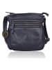 Bellicci Leren schoudertas "Cynthia" donkerblauw - (B)22,5 x (H)24 x (D)9,5 cm