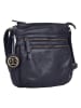 Bellicci Leder-Umhängetasche "Cynthia" in Dunkelblau - (B)22,5 x (H)24 x (T)9,5 cm