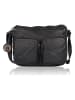Bellicci Leren schoudertas "Crisanta" zwart - (B)30 x (H)22 x (D)10 cm