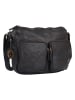 Bellicci Leder-Umhängetasche "Crisanta" in Schwarz - (B)30 x (H)22 x (T)10 cm