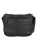 Bellicci Leder-Umhängetasche "Crisanta" in Schwarz - (B)30 x (H)22 x (T)10 cm
