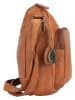 Bellicci Leder-Umhängetasche "Crisanta" in Cognac - (B)30 x (H)22 x (T)10 cm