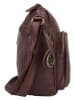 Bellicci Leder-Umhängetasche "Crisanta" in Dunkelbraun - (B)30 x (H)22 x (T)10 cm
