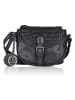 Bellicci Leder-Umhängetasche "Esme" in Schwarz - (B)18 x (H)16 x (T)6 cm