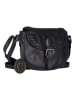 Bellicci Leder-Umhängetasche "Esme" in Schwarz - (B)18 x (H)16 x (T)6 cm
