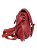 Bellicci Leder-Umhängetasche "Esme" in Rot - (B)18 x (H)16 x (T)6 cm