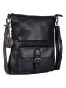 Bellicci Leder-Umhängetasche "Eva" in Schwarz - (B)34 x (H)29 x (T)4,5 cm
