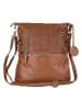 Bellicci Leder-Umhängetasche "Eva" in Cognac - (B)34 x (H)29 x (T)4,5 cm