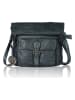 Bellicci Leder-Umhängetasche "Eva" in Petrol - (B)34 x (H)29 x (T)4,5 cm