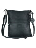 Bellicci Leder-Umhängetasche "Eva" in Petrol - (B)34 x (H)29 x (T)4,5 cm