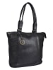 Bellicci Leder-Shopper in Schwarz - (B)39 x (H)34,5 x (T)12 cm