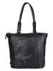 Bellicci Leder-Shopper in Schwarz - (B)39 x (H)34,5 x (T)12 cm