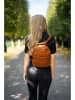 Bellicci Leder-Rucksack "Eve" in Cognac - (B)22 x (H)29 x (T)9 cm