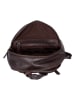 Bellicci Leder-Rucksack "Eve" in Dunkelbraun - (B)22 x (H)29 x (T)9 cm