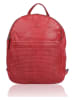 Bellicci Leren rugzak "Eve" rood - (B)22 x (H)29 x (D)9 cm