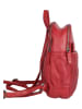 Bellicci Leren rugzak "Eve" rood - (B)22 x (H)29 x (D)9 cm