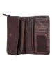 Bellicci Leder-Geldbörse "Eliza" in Dunkelbraun - (B)18 x (H)9 x (T)4,5 cm